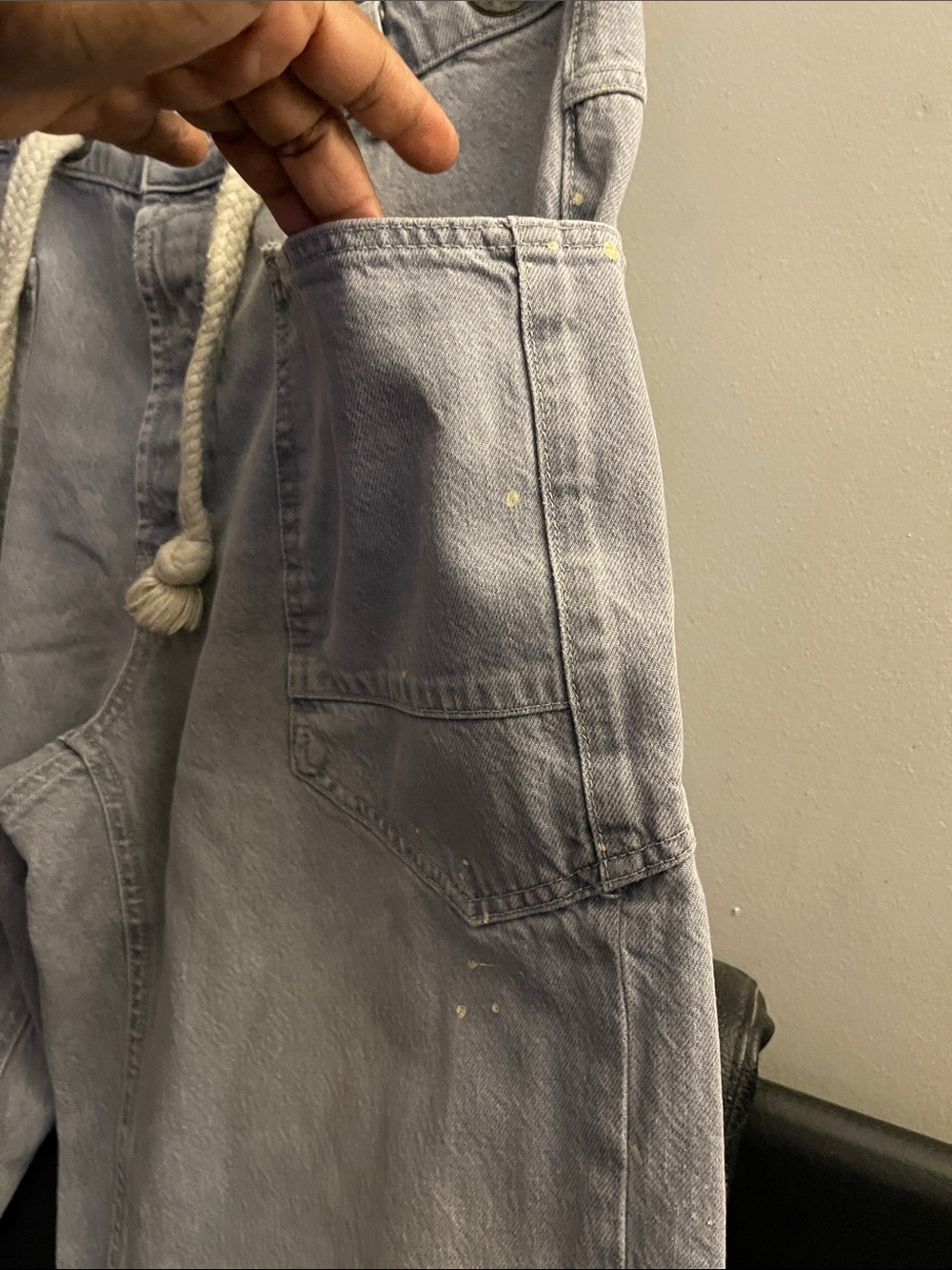 Free People Moxie Slung Pull On Barrel Grey Jeans Size 28 NWOT SOLD-OUT VIRAL - Picture 12 of 16